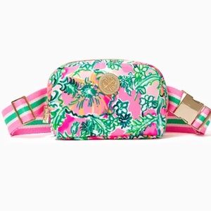Lilly Pulitzer NWT GWP Runaround Printed Belt Bag - Take Me to Palm Beach.